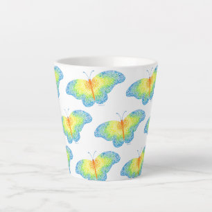 Taza De Café Latte Silencio de mariposa