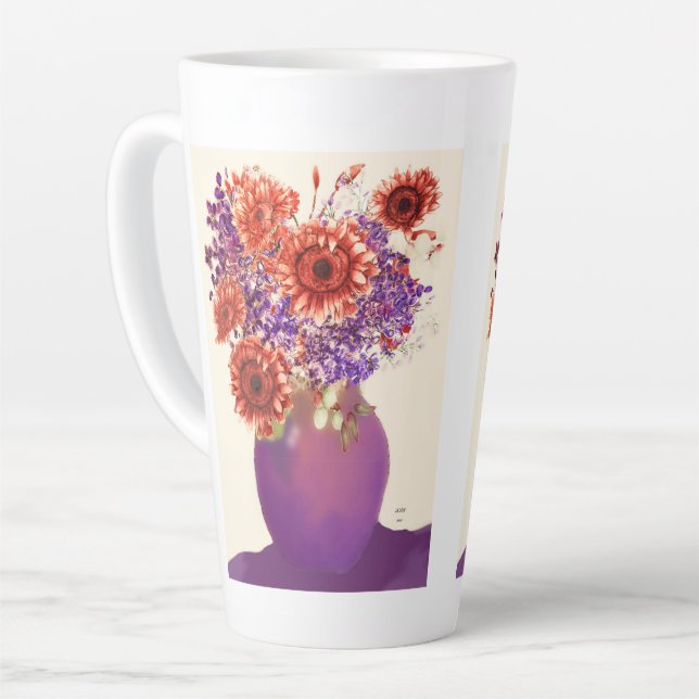 Taza De Café Latte Silencio latente de talla (Ángulo izquierdo)