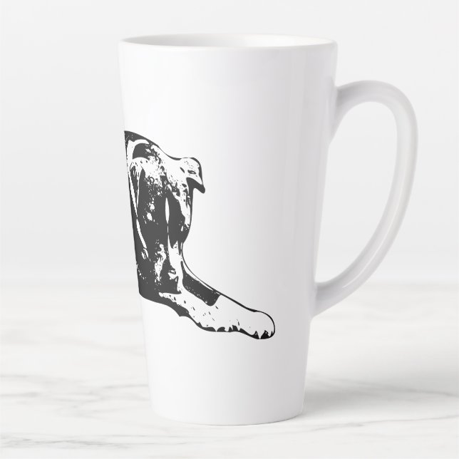 Taza De Café Latte Silencio Watch Perro Mug (Derecha)