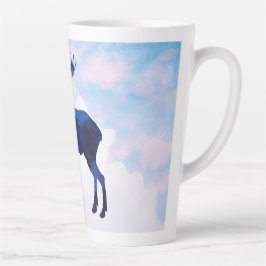 Taza De Café Latte Silhouette Celestial Blue Moose