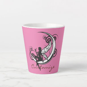 Taza De Café Latte Silhouette de hadas lunares Thunder_Cove