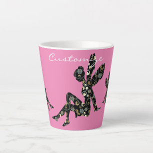 Taza De Café Latte Silhouette de hadas Thunder_Cove