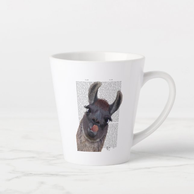 Taza De Café Latte Silly Llama (Derecha)