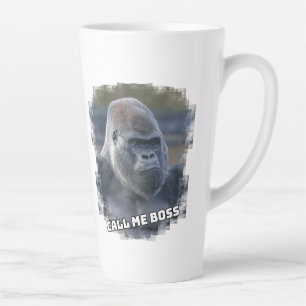 Taza De Café Latte Silverback "Llámame Jefe"