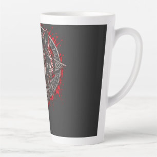 Taza De Café Latte Símbolo del lobo vikingo nórdico – Emblema guerrer