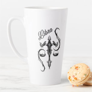 Taza De Café Latte Símbolo libra zodiac