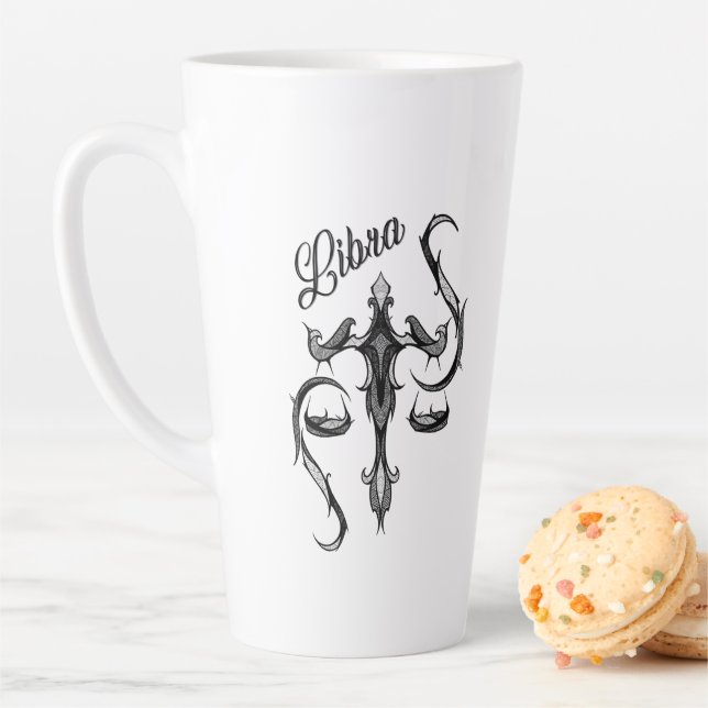 Taza De Café Latte Símbolo libra zodiac (In situ)