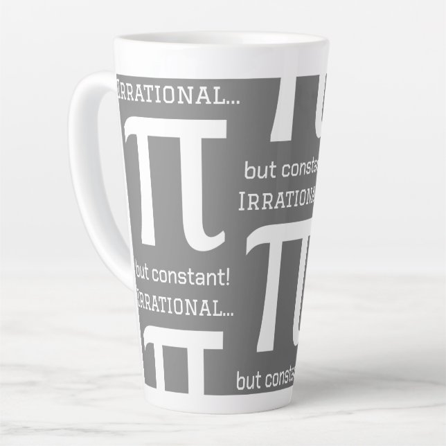 Taza De Café Latte Símbolo Pi personalizado, amante de matemáticas (Ángulo izquierdo)