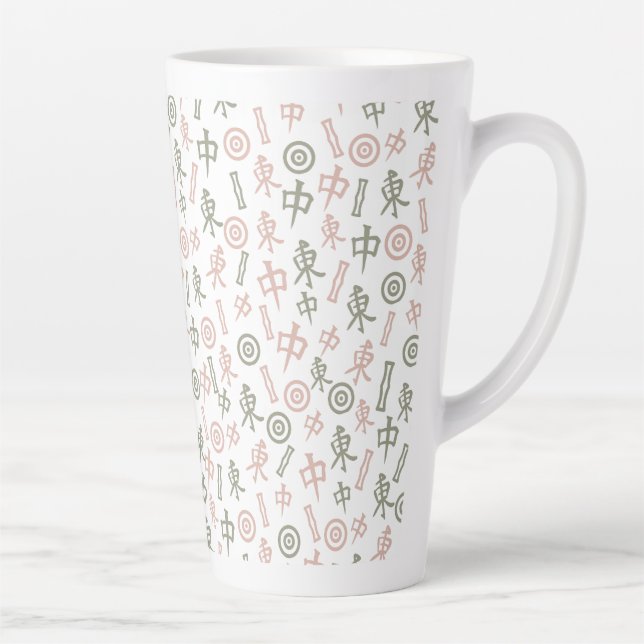 Taza De Café Latte Símbolos de Mahjong (Derecha)