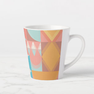 Taza De Café Latte Simetría fluida: Explorando diseños abstractos en