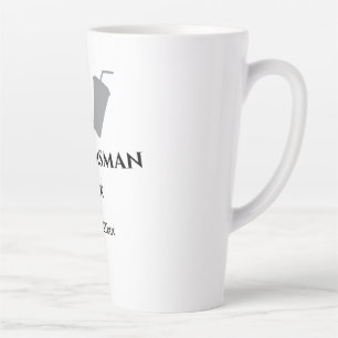 Taza De Café Latte SIMPLE MINIMAL añada tu nombre personalizado groom
