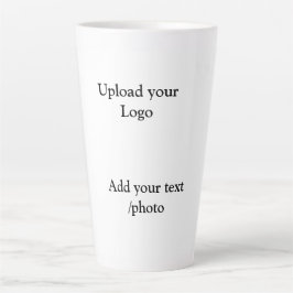 Taza De Café Latte simple minimal añade detalles de texto de tu logot