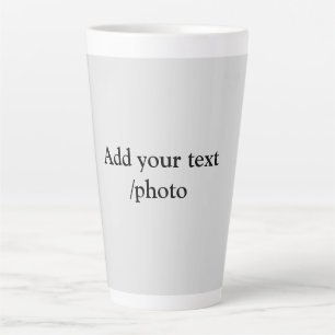 Taza De Café Latte simple mínimo añadir detalles de texto del logotip
