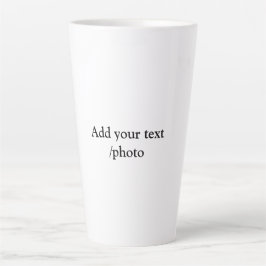 Taza De Café Latte simple mínimo añadir detalles de texto del logotip