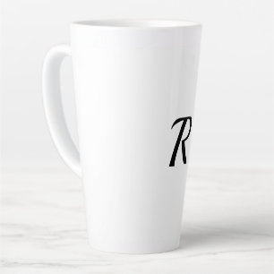Taza De Café Latte simple mínimo añadir el texto monograma foto cof