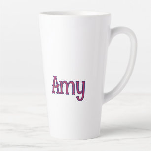 Taza De Café Latte simple monograma de nombre personalizado clásico  