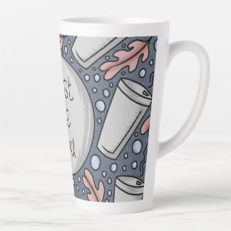 Taza De Café Latte Simplemente sé tú - ilustración a mano alzada