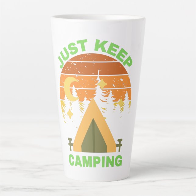 TAZA DE CAFÉ LATTE SIMPLEMENTE SIGAN CAMPANDO (Anverso)