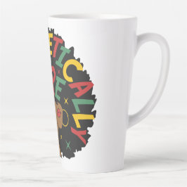 Taza De Café Latte Sin arrepentimiento, negro Chica africano