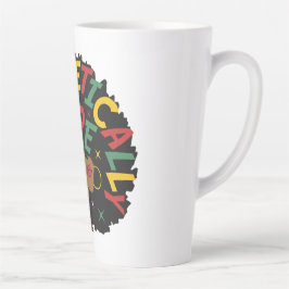 Taza De Café Latte Sin arrepentimiento, negro Chica africano