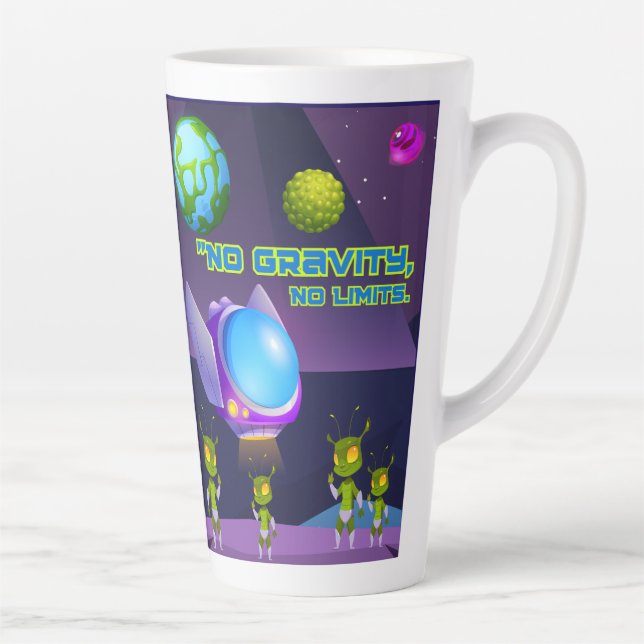 Taza De Café Latte Sin gravedad ni límites (Derecha)