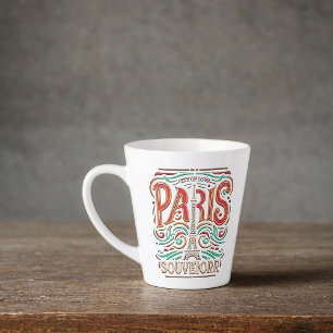 Taza De Café Latte Sinfonía de amor de la flor parisina