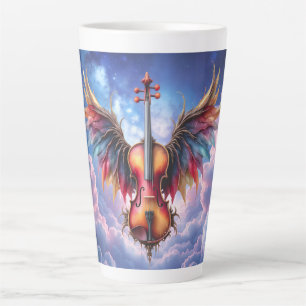 Taza De Café Latte Sinfonía de los Cielos a la Luz de la Luna