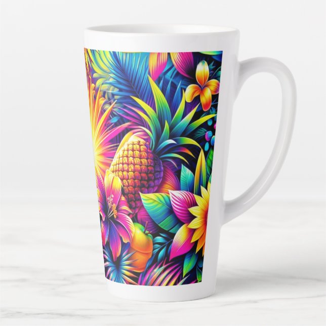 Taza De Café Latte Sinfonía Neon Summer (Derecha)