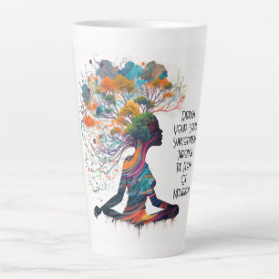 Taza De Café Latte Sintomatización de mujeres inspiradas Latte Mug