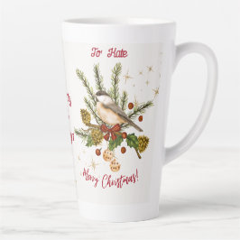 Taza De Café Latte Sip & Cherish: Tu "postal" Navidades Mug;
