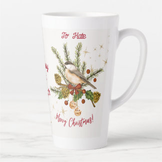 Taza De Café Latte Sip & Cherish: Tu "postal" Navidades Mug;