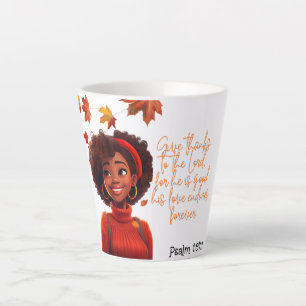 Taza De Café Latte Sip, sonreír y reflexionar: Caída, fe y café