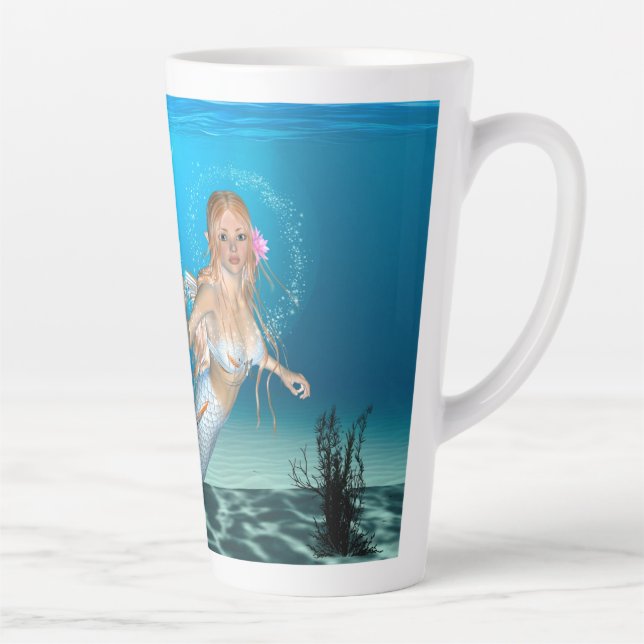 Taza De Café Latte Sirena Encantadora (Derecha)