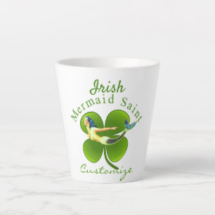 Taza De Café Latte Sirena irlandesa Saint Thunder_Cove
