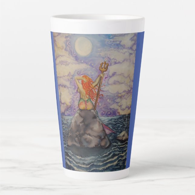 Taza De Café Latte Sirena:  La última estrella a la derecha (Anverso)