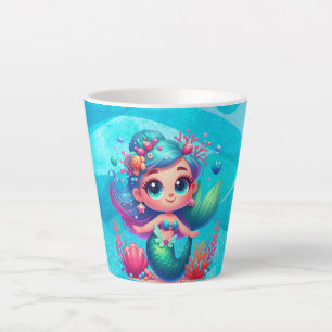 Taza De Café Latte Sirena submarina