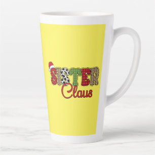Taza De Café Latte Sister Claus - Diseños de Navidades