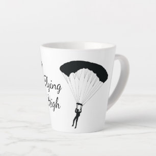 Taza De Café Latte Skydiving Parachuing Design Latte Cup