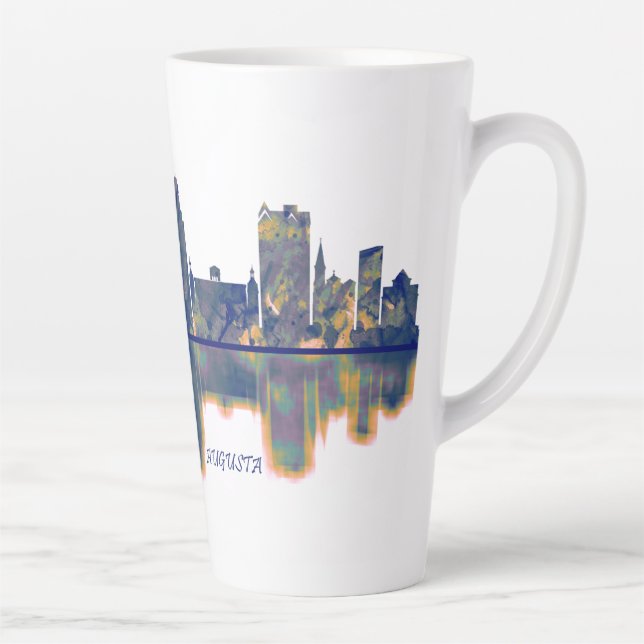 Taza De Café Latte Skyline Augusta (Derecha)