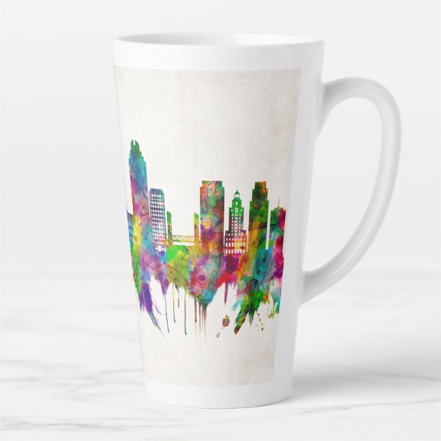 Taza De Café Latte Skyline Sacramento California (Derecha)
