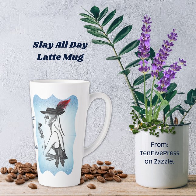 Taza De Café Latte Slay All Day Latte Mug (Subido por el creador)