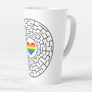 Taza De Café Latte SlipperyJoe el labyri labyri del rompecabezas de l