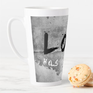 Taza De Café Latte SlipperyJoe love no tiene ninguna raza de color en