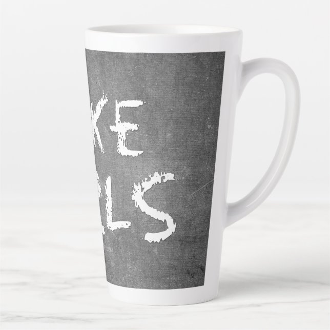 Taza De Café Latte SlipperyJoe's I Like Chicas sucia pizarra de tiza  (Derecha)