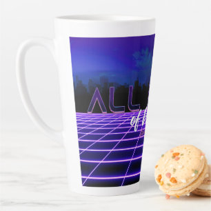Taza De Café Latte SlipperyJoe's todo tipo de negrita de texto 3D ret