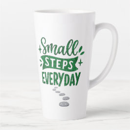 Taza De Café Latte Small Steps Everyday Inspirational Latte Mug