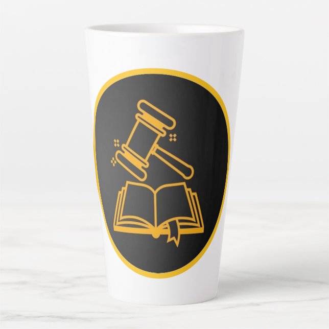 Taza De Café Latte Smart Look relacionado con la ley (Anverso)