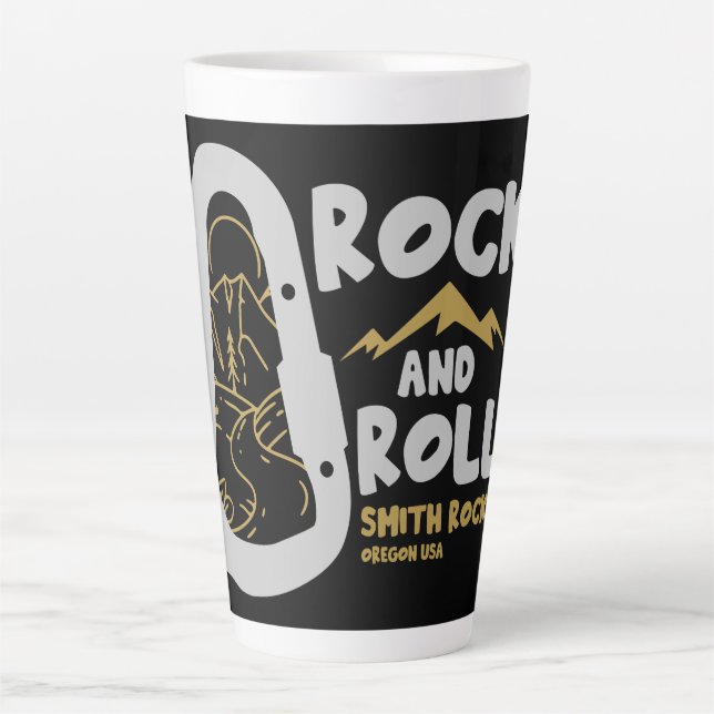 Taza De Café Latte Smith Rock Oregon Alpinism USA (Anverso)