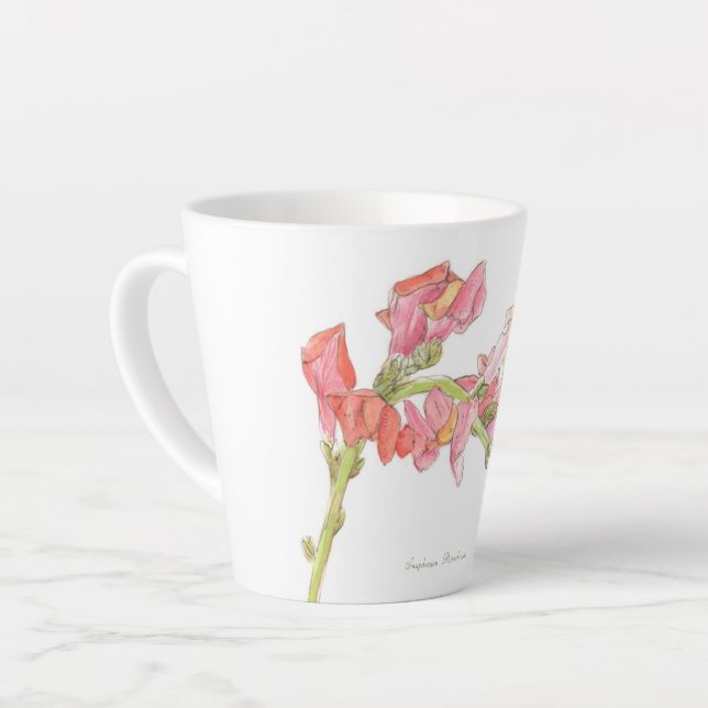 Taza De Café Latte Snapdragon (Ángulo izquierdo)