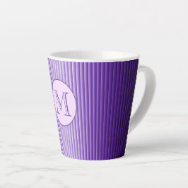 Taza De Café Latte Snazzy Sofisticado Monograma Personalizado de bril